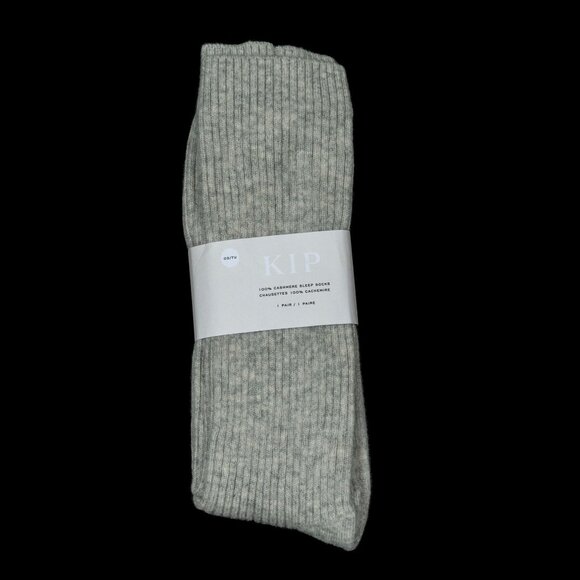 KIP Cashmere Sleep Socks in Gray OS NWOT - Picture 2 of 4